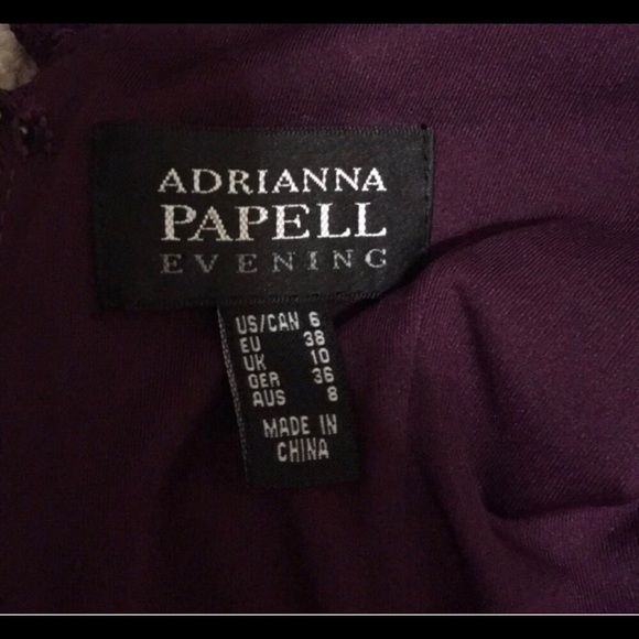 Adrianna Papell Purple Evening Dress. - Picture 5 of 8